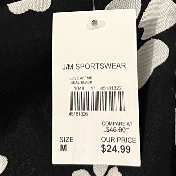 NWT- Cato Black and White Floral Blouse Sheer Sleeves Size Medium. - Picture 8 of 8